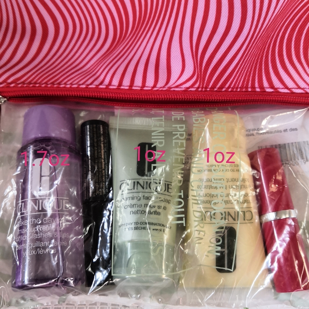 Clinique 6pc set cherry pop mascara lotion